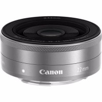 Lensa Kamera Mirrorless Canon EF M 22mm 22 F 2 STM Black Silver