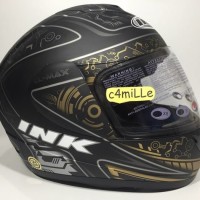 HELM INK CL MAX MOTIF #1 BLACK MATT GUN METAL FULL FACE