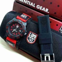 LML01BR Jam Tangan Pria Luminox Free Box dan Tali Rubber BLACK RED