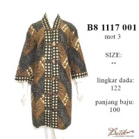 Jual dres jumbo batik b81117001mot3 gaun lengan panjang lucu batik murah Murah