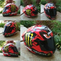 Helm ink cl max decal Diablo shark + Dark Flat visor kbc
