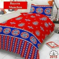 sprei & bed cover katun panca star ukuran 100x200 motif Bayern Munchen