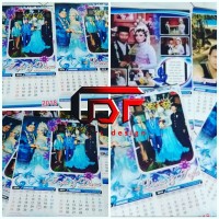 Kalender Dinding 2018 4 Bulanan Custom Free Design