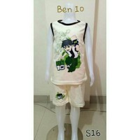 SETELAN BAJU TIDUR ANAK KARAKTER TANGAN KUTUNG