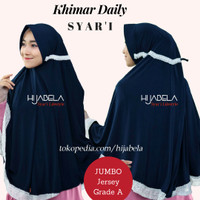 Jilbab Syari JILBAB SERUT JUMBO Jilbab Renda Khimar Daily Instan Hijab