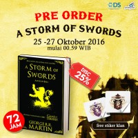 BUKU NOVEL BARU A Storm of Swords (Game of Thrones #3) Bonus Stiker
