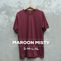Baju Kaos Polos Oblong Bandung Maroon Misty Pria wanita Marun