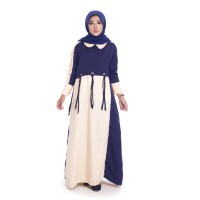 ZAINA DRESS NAVY / GAMIS MUSLIM / SYARI / IBU HAMIL / CANTIK/ ANGGUN