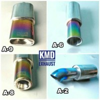 Jual Muffler Knalpot Mobil Racing Spoon Biru mini HRV Brio Rush Picanto BRV Murah