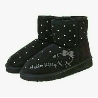 sepatu boots winter hello kitty ori jepang