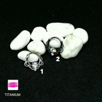 SEPTUM CLICKER TITANIUM TINDIK ANTING HIDUNG PIERCING