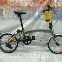 SEPEDA LIPAT UNITED TRIFOLD 1SP SILVER 16 INCH ALLOY FOLDING BIKE