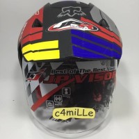 HELM JPR FOX BLACK DOFF SILVER DOUBLE VISOR SUPERMOTO SEMI CROSS TRAIL