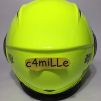 HELM AGV FLUID EQUALIZER YELLOW FLUO BLACK DOUBLE VISOR HALF FACE