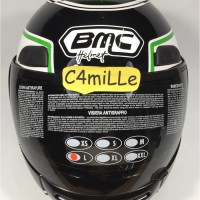 (Sale) HELM BMC JAZZ #14 BLACK WHITE GREEN FULL FACE