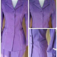 Setelan baju blazer/Exclusive blazer wanita warna ungu muda kode 931