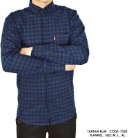 Kemeja Flanel Pria Kemeja Biru Kemeja Casual Pria