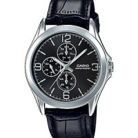 Jam Tangan Tali Kulit Analog Chrono Casio Original MTPV301L1 T1310