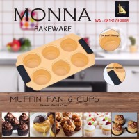 Jual SIGNORA LOYANG LAPIS KERAMIK - MUFFIN PAN 6 CUPS Murah