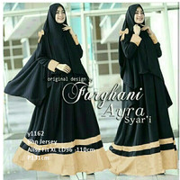 maxi syari bergo gamis busana muslim pashmina hijab jilbab warna hitam