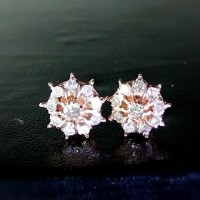 Anting Tusuk Mewah Wanita Emas Asli Berlian/Gold Diamond Murah