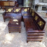 kursi meja tamu makan teras furniture minimalis retro sudut jati