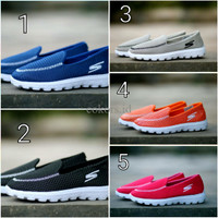 sepatu sketcher woman slop wanita sneakers loafers kets kerja jalan