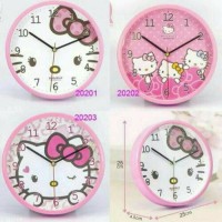 Jual Jam dinding karakter Hello kitty Murah