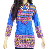 Jual Atasan Batik Tunik Blus Batik Motif Songket A73 Murah