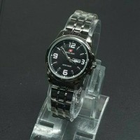 JAM TANGAN WANITA SWISS ARMY DAY DATE ON STAINLIST