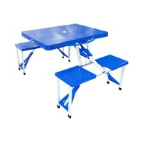 Jual Meja kursi lipat piknik / mini cafe - biru Murah