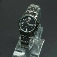 Jam tangan wanita, swiss army, tgl + hari aktif/on, kw super