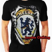 Jual Kaos Distro Bola Chelsea Superman 3D / Inggris Keren Murah