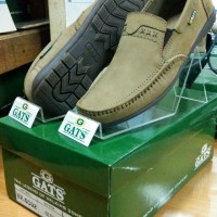 Sepatu Merk Gats Ori Cowok Santai Kulit Slop Termurah Olive HK 0002