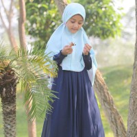 Hijab Alila Kids - Gamis Neo Perdana Kids Dongker (6,8)