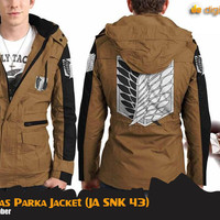 Jual Jaket Parka SNK Attack On Titan Canvas Jacket (JA SNK 43) Murah
