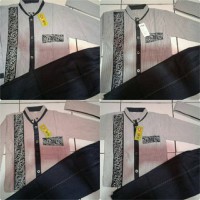 Jual Baju koko anak motif garis + celana jeans + kopiah Murah
