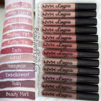 Jual LINGERIE - NYX Lipgloss / Lipcream Colour Drama - MATTE & WATERPROOF Murah