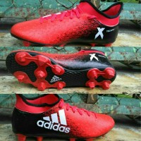 Sepatu Bola Adidas X.16 High Merah-Hitam list Putih Grade Ori