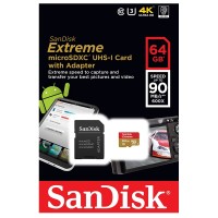 MICROSD Sandisk EXTREME MICRO SDXC UHS-I 64GB 90Mbps / MEMORY CARD