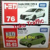 Paket murmer honda civic putih & Honda Brio hijau by tomica