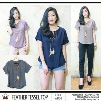 Feather Tessel Top/blouse/atasan wanita