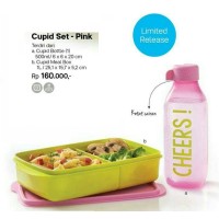 Jual Tupperware Cupid Set Pink Paket Tempat Makan dan Minum Murah