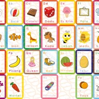 Jual KARTU BELAJAR BAYI & ANAK / FLASH CARD ALPHABET INDONESIA - INGGRIS Murah
