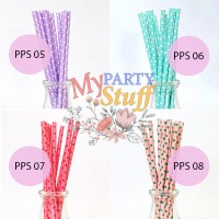 Jual Small Polkadot Paper Drinking Straw / Sedotan Kertas Murah