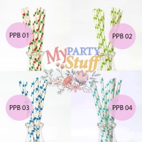 Jual Big Polkadot Paper Drinking Straw / Sedotan Kertas Murah