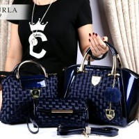 Tas Furla Luxe Mary Polyster 3in1 Glossy BIRU DONGKER 16909