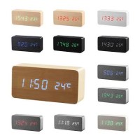 Jual Digital LED clock Wood style Murah