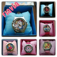 Jual Jam tangan karakter doraemon hello kitty frozen Litter pony Spiderman Murah