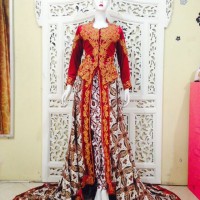 Kebaya Pengantin Bludru ekor Prada / EK179 / Kebaya Jawa Modern Muslim